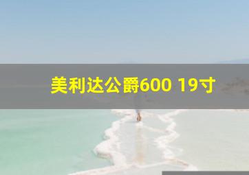 美利达公爵600 19寸